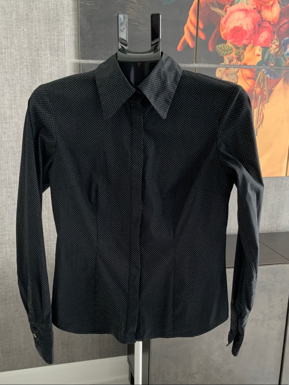 Mexx Black Microdot Dress Shirt 38